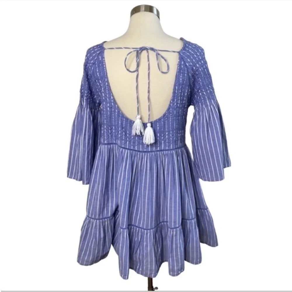 FREE PEOPLE Lola Boho Embroidered Mini Dress size XS